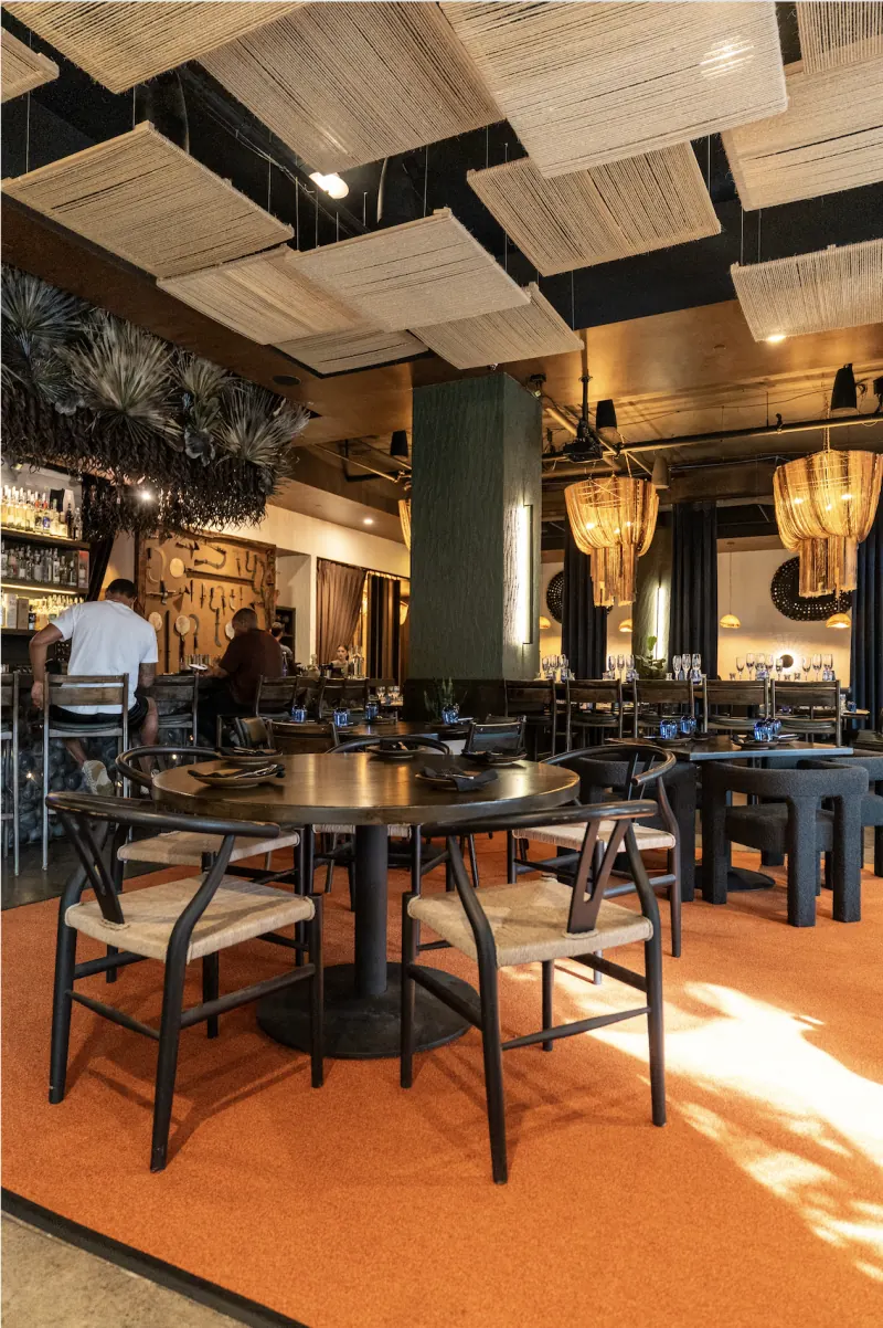 The dining room at Patria Mezcalería